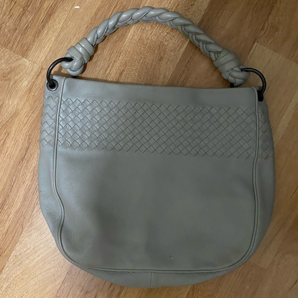 Bottega Veneta Intrecciato Hobo Bag in Grey